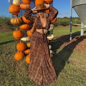 Samara snake maxi skirt set